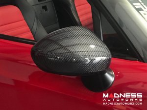 FIAT 124 Mirror Covers - Carbon Fiber - Feroce